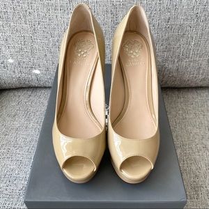 Vince Camuto Lorim Nude Patent Platform Pumps